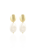 Lott Oorbellen Squeezed Drop - Pearl White