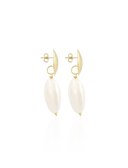 Lott Oorbellen Squeezed Drop - Pearl White