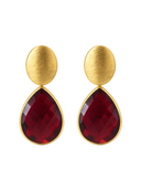 Lott Rode Oorbellen Framed Drop L - Bordeaux