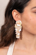 Lott Roze Oorbellen Sequin Waterfall L - Pearl Pink