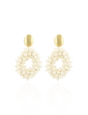 Lott Witte Oorbellen Ace Double Stones M - Pearl