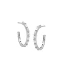 MIAB Oorbellen - Baguette Hoop Zilver