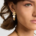 NUNU Gouden Oorbellen Saturnus