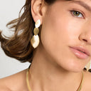 NUNU Gouden Oorbellen Three Leaves