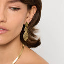 NUNU Gouden Oorbellen Three Leaves