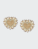 Olivia Dar Beige Oorbellen Pearl Heart Gold