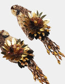 Olivia Dar Bruine Oorbellen Parrot Bronze