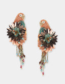 Olivia Dar Bruine Oorbellen Parrot Nude