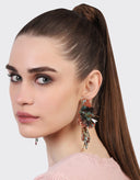 Olivia Dar Bruine Oorbellen Parrot Nude