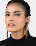 Olivia Dar Bruine Oorbellen Peacock Antique Gold