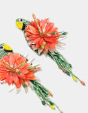Olivia Dar Groene Oorbellen Parrot Khaki