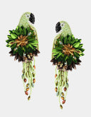 Olivia Dar Oorbellen Parrot Matcha