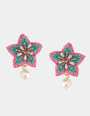 Olivia Dar Oorbellen Starfish Pink Green