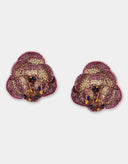 Olivia Dar Paarse Oorbellen Camelia Plum