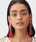 Olivia Dar Rode Oorbellen Kingfisher Red Pink