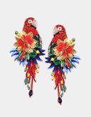 Olivia Dar Rode Oorbellen Parrot Red