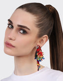 Olivia Dar Rode Oorbellen Parrot Red