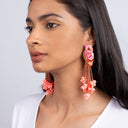 Olivia Dar Roze Oorbellen Kingfisher Pink Orange