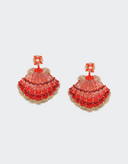 Olivia Dar Roze Oorbellen Seashell Red
