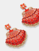 Olivia Dar Roze Oorbellen Seashell Red