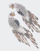 Olivia Dar Zilveren Oorbellen Peacock Silver