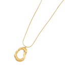 Lange Stainless Steel Gouden Ketting Open Oval