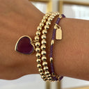 PScallme Armband Belle Oval Purple Gold Coloured