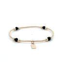 PScallme Armband Dot Four 2mm Black Gold Coloured