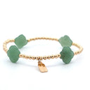 PScallme Armband Four Clover Green Gold Coloured