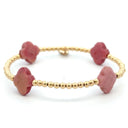 PScallme Armband Four Clover Pink Gold Coloured