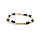 PScallme Armband Gaby Black 4mm Gold Coloured
