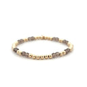PScallme Armband Gaby Brown 4mm Gold Coloured