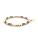 PScallme Armband Gaby Brown 4mm Gold Coloured