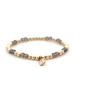 PScallme Armband Gaby Brown 4mm Gold Coloured