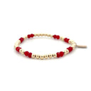 PScallme Armband Gaby Dark Red 4mm Gold Coloured