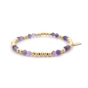 PScallme Armband Gaby Purple 4mm Gold Coloured