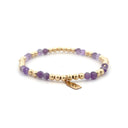 PScallme Armband Gaby Purple 4mm Gold Coloured