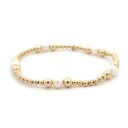 PScallme Armband Lola 5 Pearl Gold Coloured