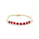 PScallme Armband Mix 8 Dark Red Gold Coloured