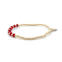 PScallme Armband Mix 8 Dark Red Gold Coloured