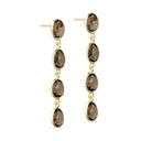 Pure by Nat Bruine Oorbellen Natuursteen Silvia Smoky Quartz
