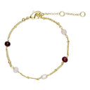 Pure by Nat Gouden Armband Natuursteen Anais Red