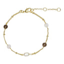 Pure by Nat Gouden Armband Natuursteen Anais Smoky Rose