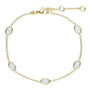 Pure by Nat Gouden Natuursteen Armband Jade Crystal