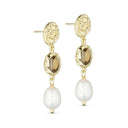Pure by Nat Oorbellen Silvia Pearl Smoky Quartz