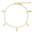 Pure by Nat gouden Armband Rectangle Pendant