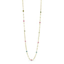 Pure by Nat gouden Ketting Natuursteen Lina Tourmaline