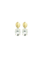 Lott Earrings Oval Strass Pendant M - Crystal