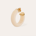Gas Bijoux Oorbellen Abalone Hoop Acetate Ivory