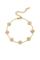 Stainless Steel Armband Klaver Shiny Clover